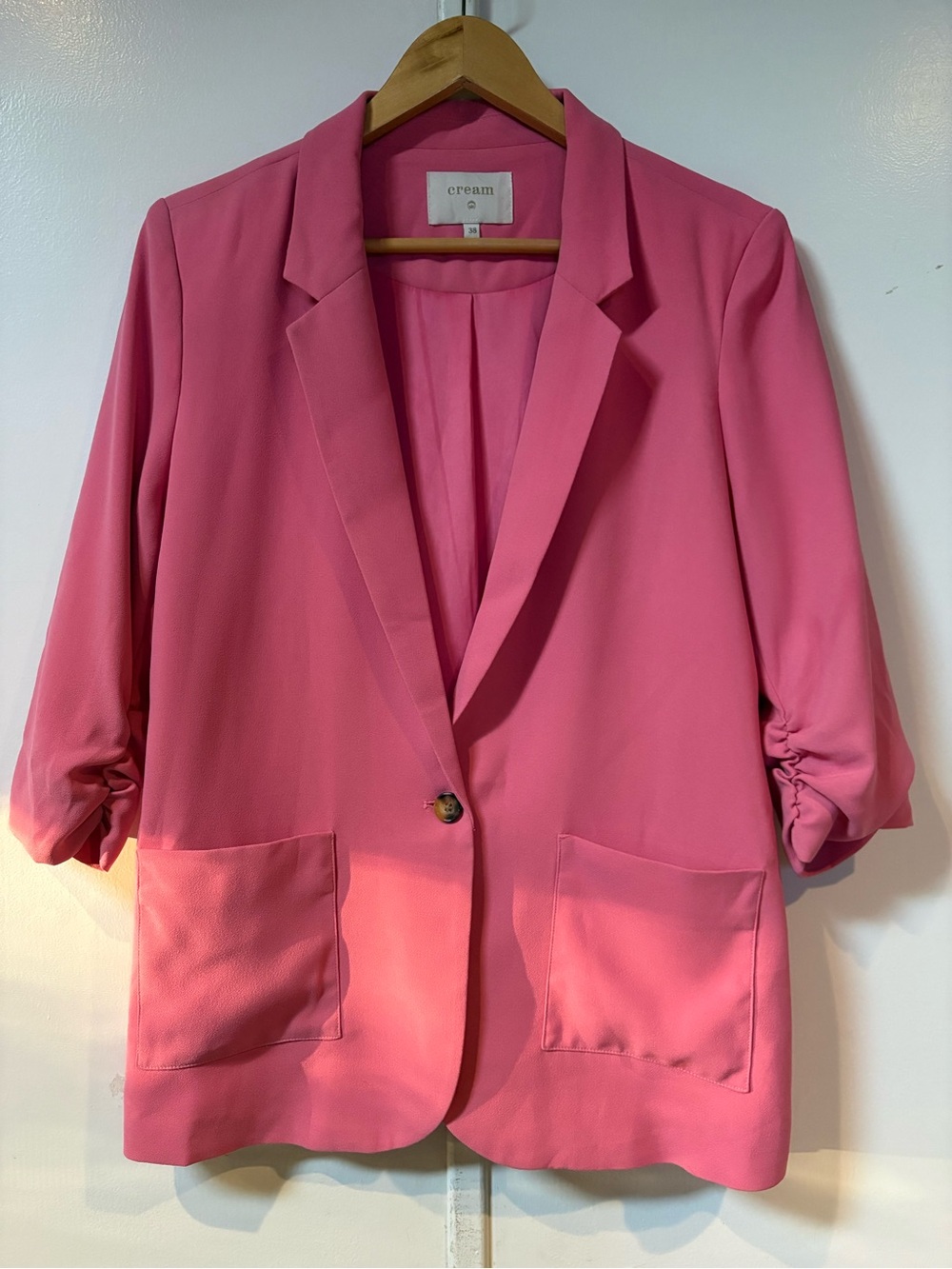 Pink 3/4 length blazer